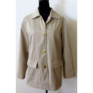 Isaac Mizrahi Live Khaki Jacket/Raincoat  Small  EUC